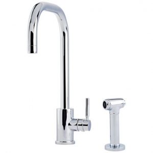 Juliet Sink Mixer with with U-Spout and Rinse by Perrin&Rowe
