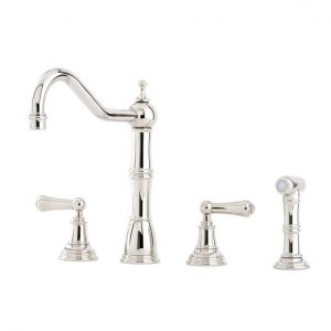 Alsace Sink Mixer with Lever Handles and Rinse by Perrin&Rowe