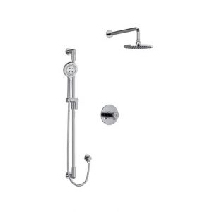 Parabola shower kit with overhead shower by Riobel